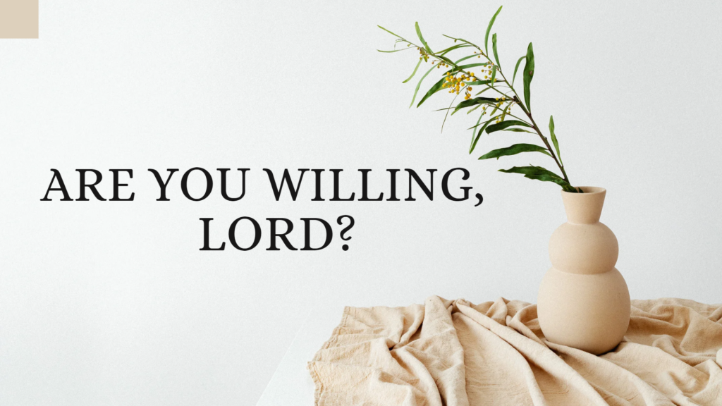 Are You Willing Lord?